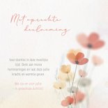 Condoleancekaart met mooie bloemen en gedicht 3