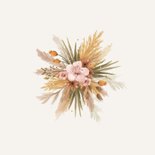 Condoleancekaart natuurlijk gedroogde bloemen boeket beige 2