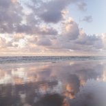 Condoleancekaart Noordzee strand pastel oprechte deelneming 2