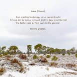 Condoleancekaart sneeuwlandschap heide 3