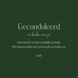 Condoleancekaart sterkte gerbera bloem stijlvol groen 3