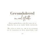 Condoleancekaart vlinder bloemen foto verlies vader  3