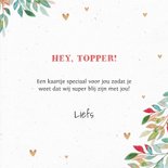 de Zonnebloem - Wenskaart complimenten geweldig, goud waard 3