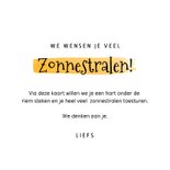 de Zonnebloem -Wenskaartje vol met positiviteit met zon 3