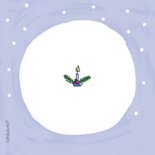 Delfts blauwe kerstkaart met kerststal 2