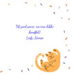 Dierenkaart feestelijke katten 3