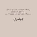 Dierenkaart - Olifant met jeuk 3