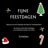 Do-it-yourself kerstfeest uitknip feestpakket kaart 3