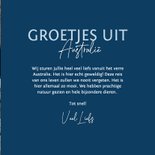 Donkerblauwe fotokaart vakantie met vliegtuigje Australië 3