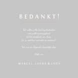 Doop bedankkaartje foto duifje roze 3