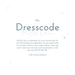 Dresscode bruiloft simpel met kleine hartjes Achterkant