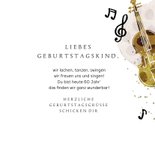 Duitse verjaardagskaart met muziekinstrumenten 3