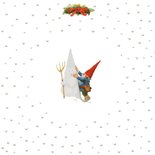 Een kersthuis vol lichtje en liefde kerstkaart Achterkant