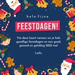 Een kerstkus door de brievenbus met kerstfiguurtjes 3