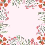 Eerste communie uitnodiging veldbloemen op sage groen Achterkant