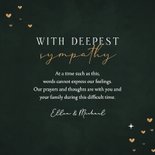 Engelstalige sterktekaart deepest sympathy love hartjes 3