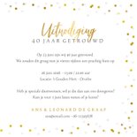 Feestelijke kaart huwelijksjubileum confetti met foto 3