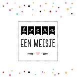 Felicitatie - Confetti, vlaggetjes, meisje 2