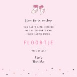 Felicitatie dochter waslijn roze 3