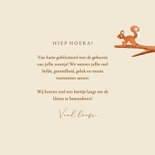 Felicitatie geboorte bosdieren illustratie vosje en eekhoorn 3