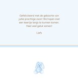 Felicitatie geboorte jongen wiegje baby 3