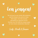 Felicitatie geboorte jongen wolkje okergeel 3