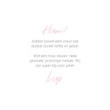 Felicitatie geboorte meisjes tweeling lijntekening katjes 3