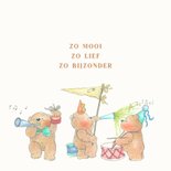 Felicitatie geboorte olifant met baby op de slurf 2