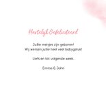 Felicitatie geboorte tweeling meisjes olifantjes 3