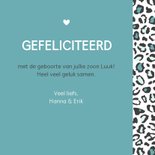 Felicitatie - Grote cirkel met luipaard print 3