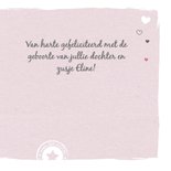 Felicitatie - Hart, label meisje 3