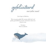 Felicitatie - hello little boy walvis geboorte 3