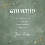 Felicitatie kaart nieuwe baan groen NewJob goudlook  3