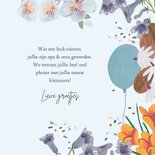  Felicitatie kleinzoon bloemen en ballonnen blauw 3