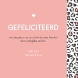 Felicitatie - Luipaard print met cirkel 3