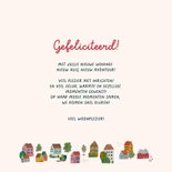 Felicitatie nieuwe woning huisjes patroon 3