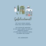 Felicitatie nieuwe woning winter huisjes patroon 3