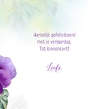 Felicitatie paarse viooltjes 3