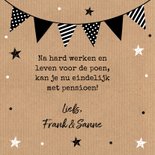 Felicitatie pensioen kraft slinger typografie 3