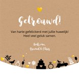 Felicitatie - Silhouetten huwelijk op kraft 3