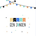 Felicitatie - Slinger met bolletje jongen 2