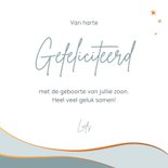 Felicitatie - Vlakken met goudlook en sterren 3