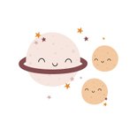 Felicitatie welkom in het heelal tweeling planeten 2