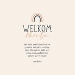 Felicitatie welkom kleintje met regenboogje en hartjes 3