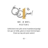 Felicitatiekaart 1 jaar getrouwd proost champagne doodle 3