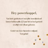 Felicitatiekaart 12,5 jaar getrouwd slingers cijfers koper 3