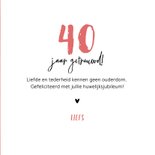 Felicitatiekaart 40 jaar getrouwd 1981 robijnen huwelijk 3