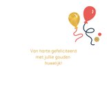 Felicitatiekaart 50 jaar getrouwd feestelijk 3