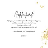 Felicitatiekaart 50 jaar getrouwd goud champagne confetti 3