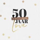 Felicitatiekaart 50 jaar getrouwd proficiat hartje goud 2